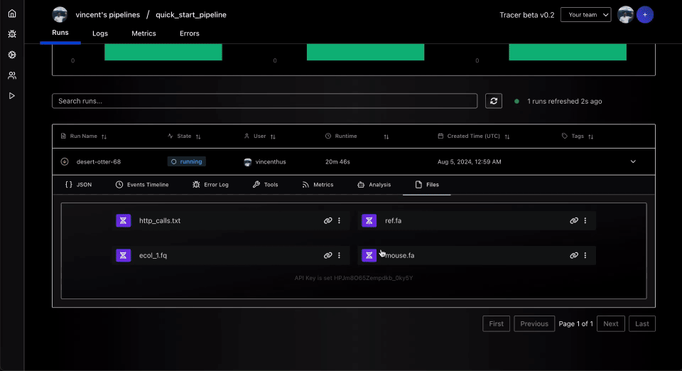 File Uploads for Pipeline Results